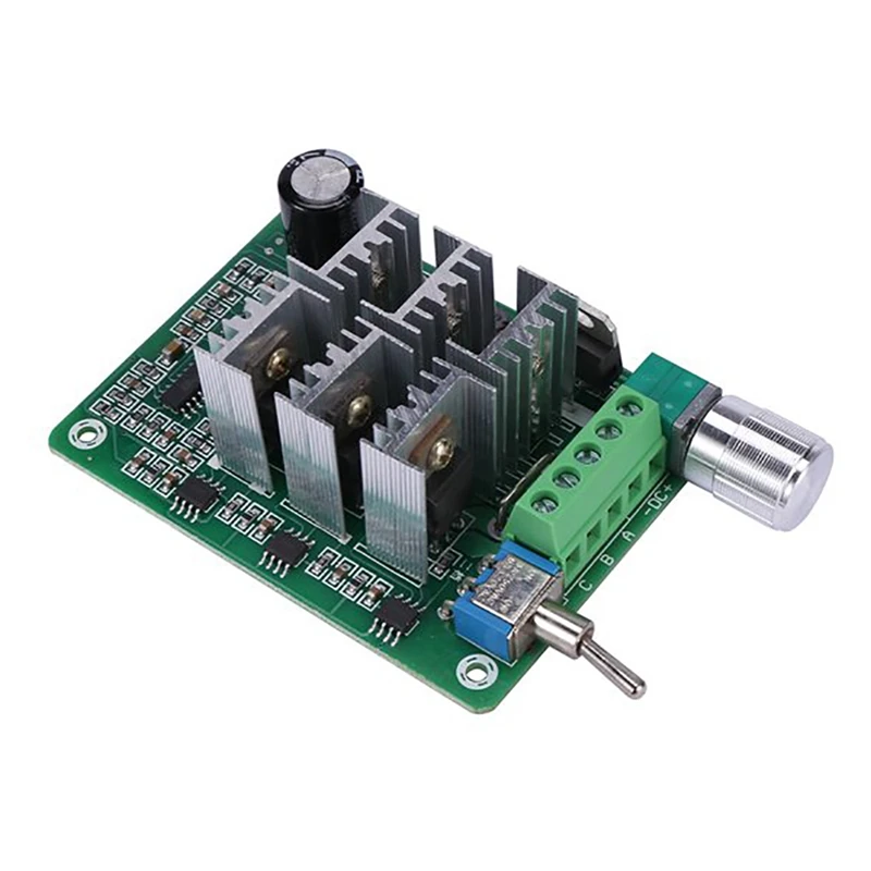 

15A BLDC Three-Phase Sensorless Brushless Motor Speed Controller Fan Drive DC 5-36V 12V 24V With Potentiometer Switch