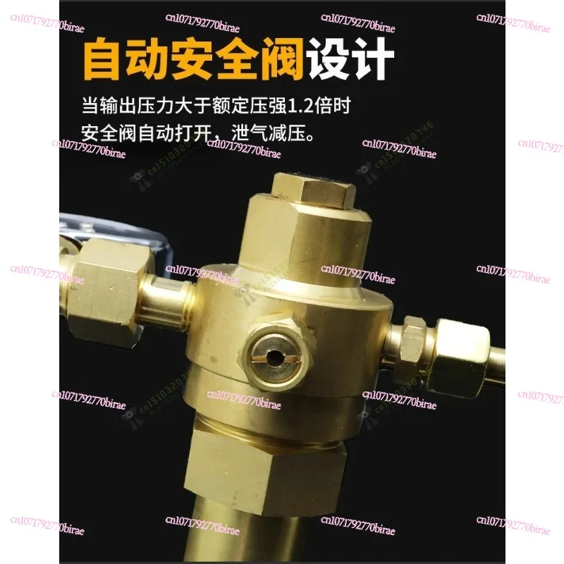 

For YQD-370 All Copper Nitrogen Oxygen Hydrogen Helium Gas Reducing Valve Air Conditioning Pressure Gauge