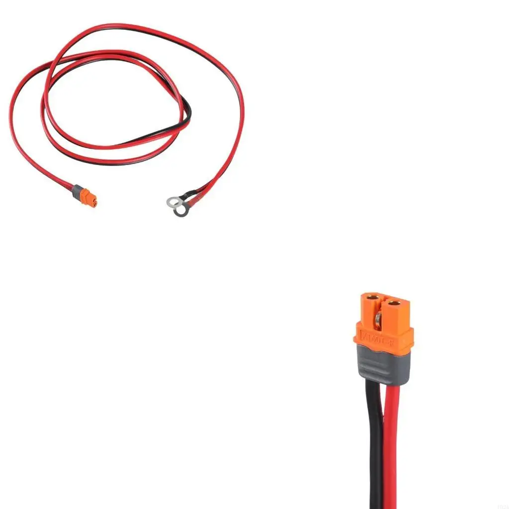 193A 12AWG XT60i to O Rings Terminal Cable Power Supply Cord Wire Line for UAV Model