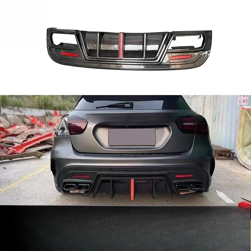 Apply to Mercedes-Benz GLA45 X156 rear lip carbon fiber spoiler enclosed auto parts modified exterior trim
