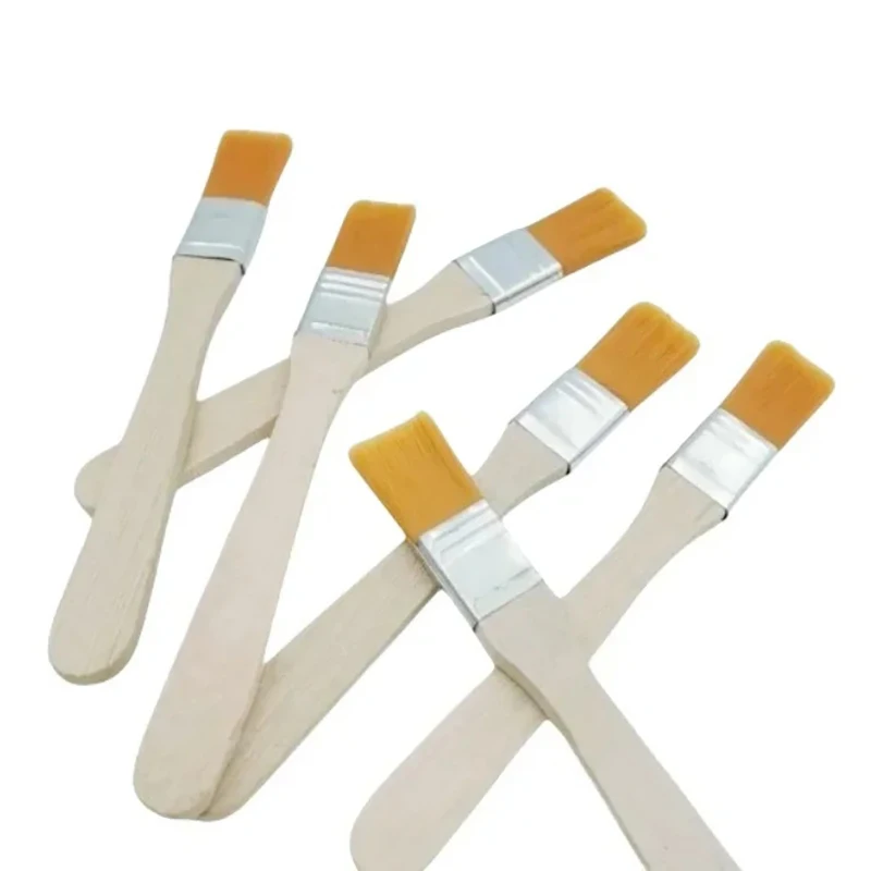 New 50pcs-nylon Brushes, Short Wooden Handle Art Paint Brushes, Watercolor Brushes, Wall Brushes, Art Brushes, Cleaning Tools