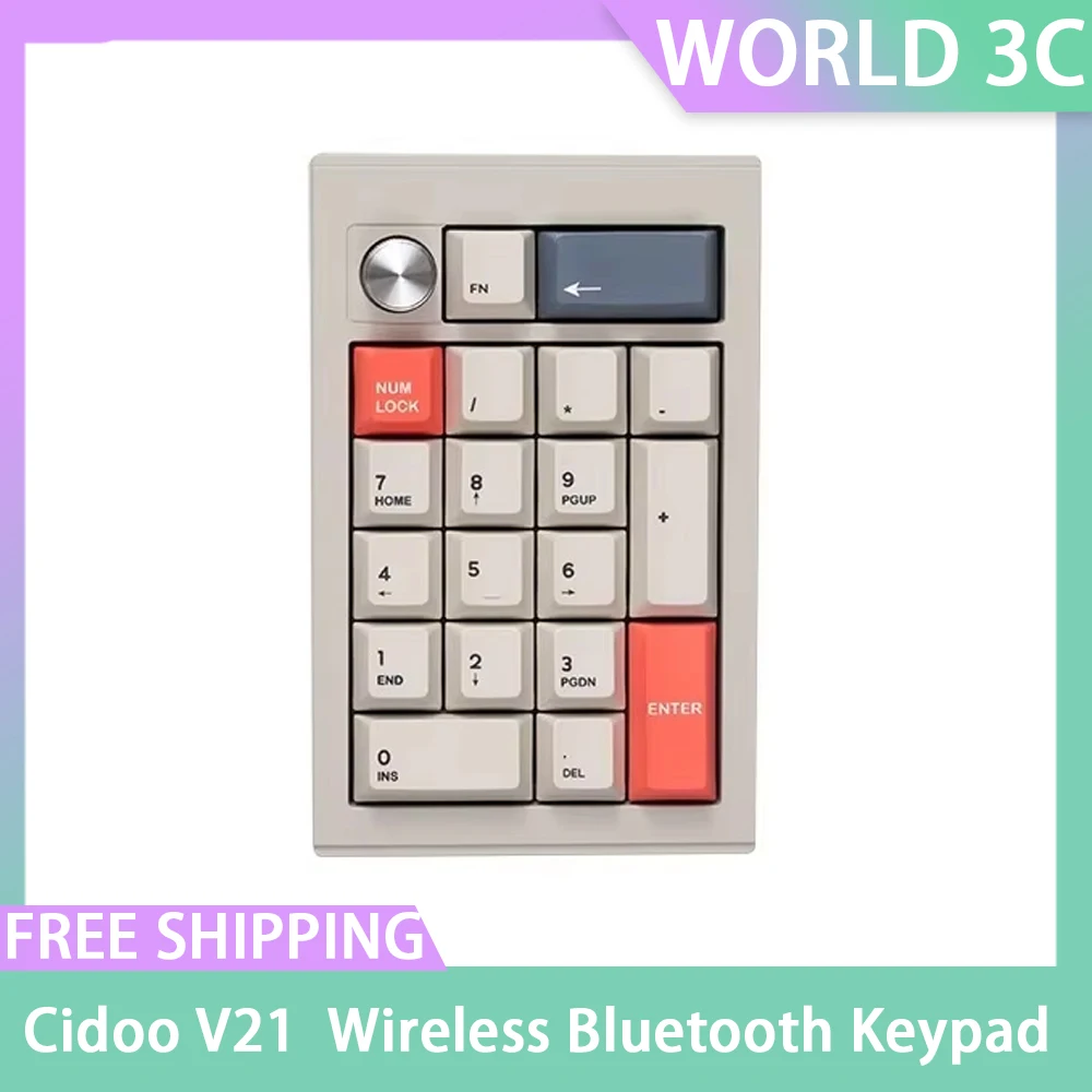 

Cidoo V21 Wireless Bluetooth Keyboard 21keys Tri-Mode Wired Hot Swap Mechanical Keyboard Computer Peripherals For Laptop Gifts