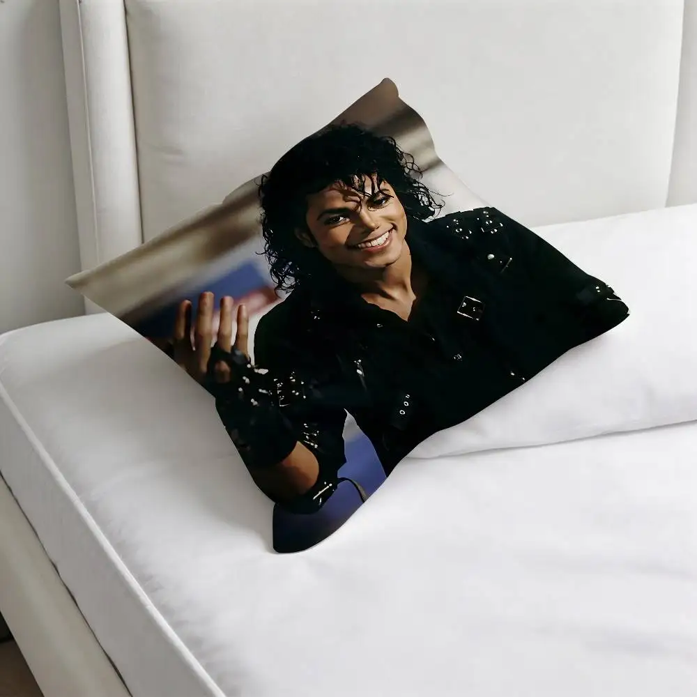 Superstar M-Michael J-Jackson Fashion Square Pillow Case Durable Throw Pillow Cover for Sofa Couch Chair