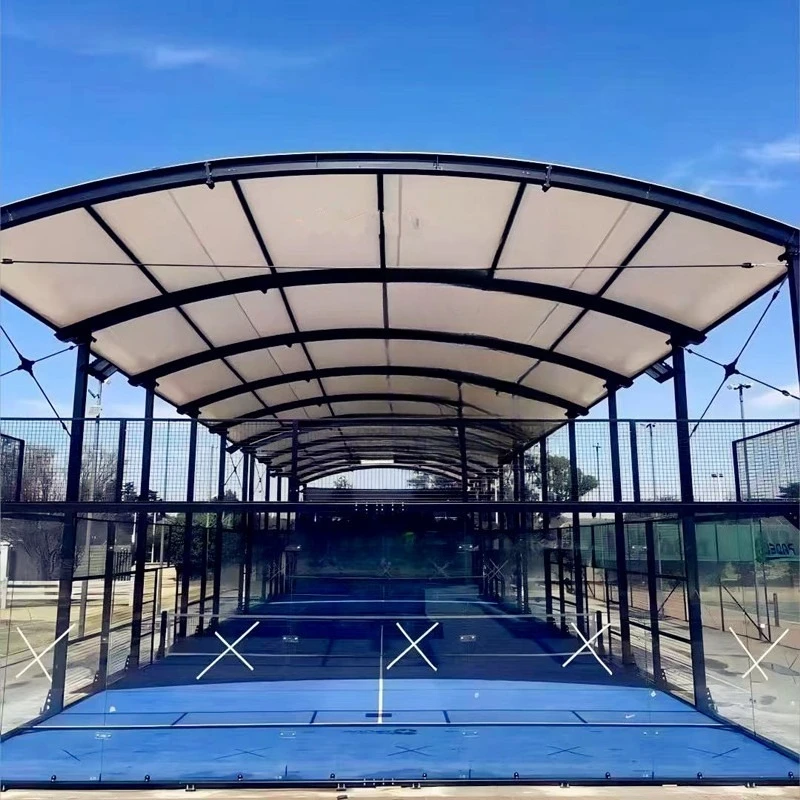 

New Arrival Steel Structure Tent Panoramic Tennis Court Roof Football Court Tent Pickleball Court Aluminum Cover Roof