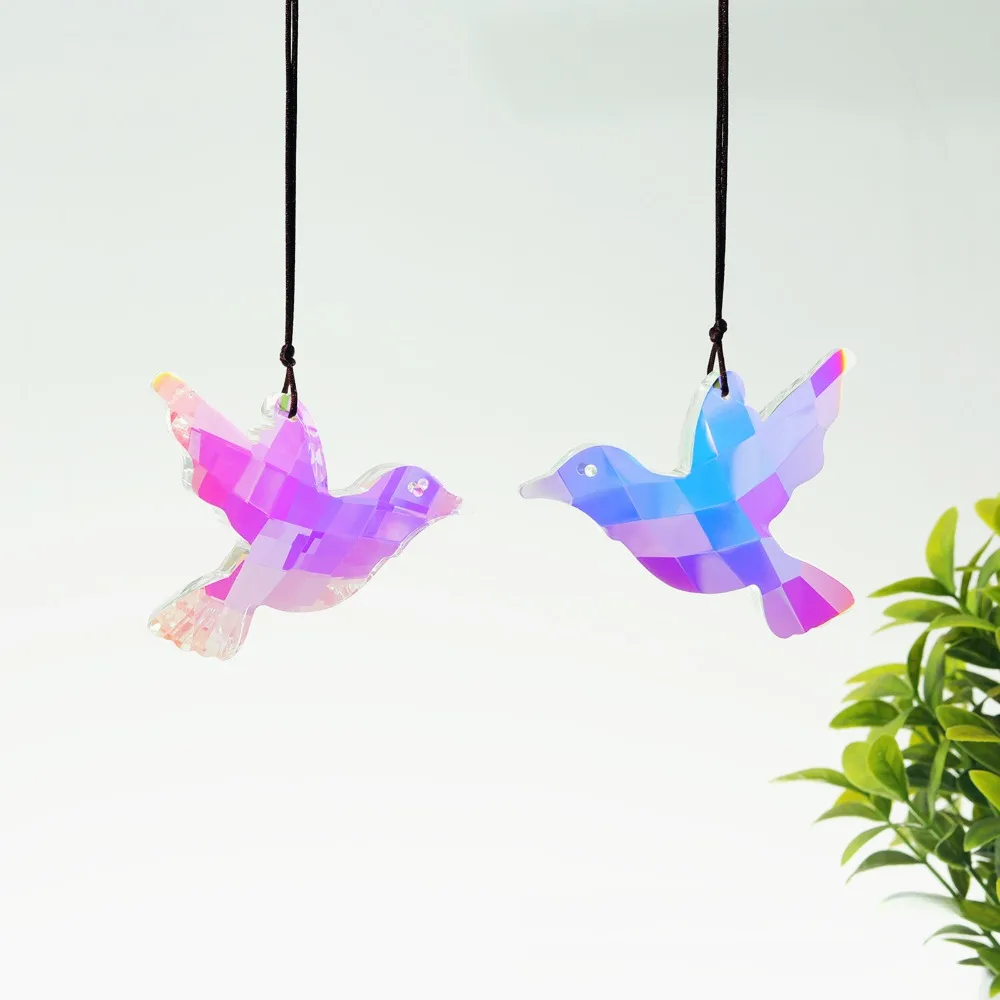 

80 мм колибри кристалл «Ловец солнца» стеклянные призмы граненые подвесные Радуга Maker блестящий счастливый фэн-шуй автомобиль кулон садовый декор