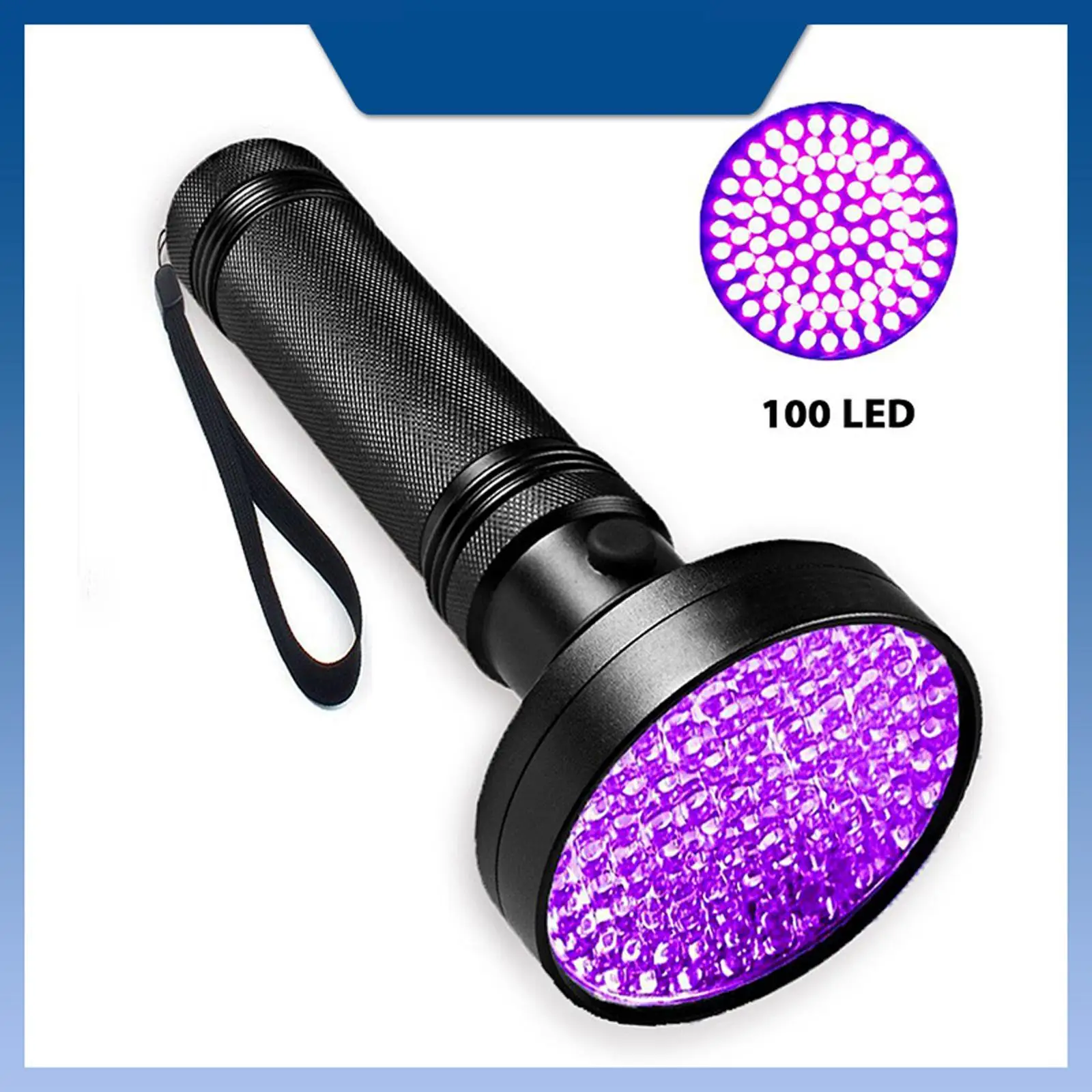 Handheld LED Flashlight Black Light Detector Inspection Ultraviolet Torch for Pet Cat Urine Bed Bug Carpets Stains Bathroom image 3