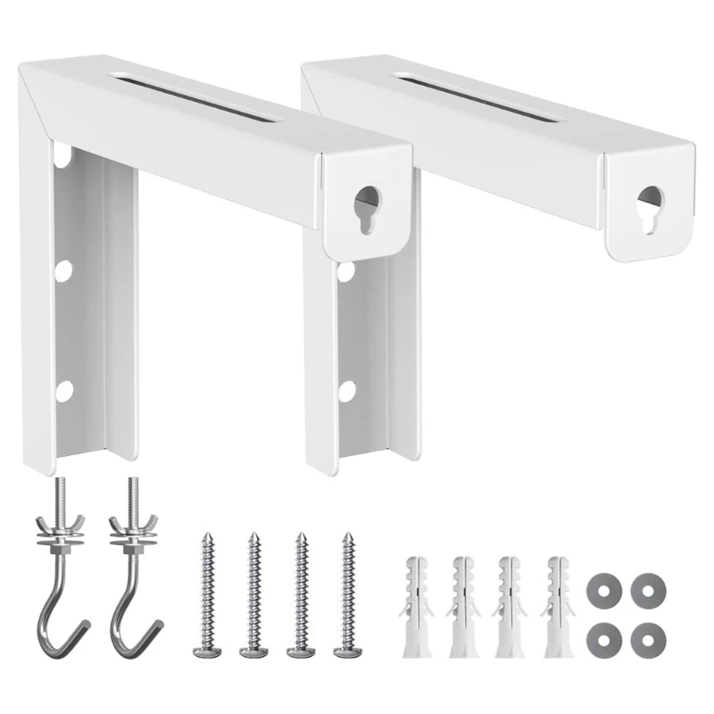 L Brackets Wall Hanging Mount Adjustable Extension Mounting Hooks 20kg Capacity Dropship