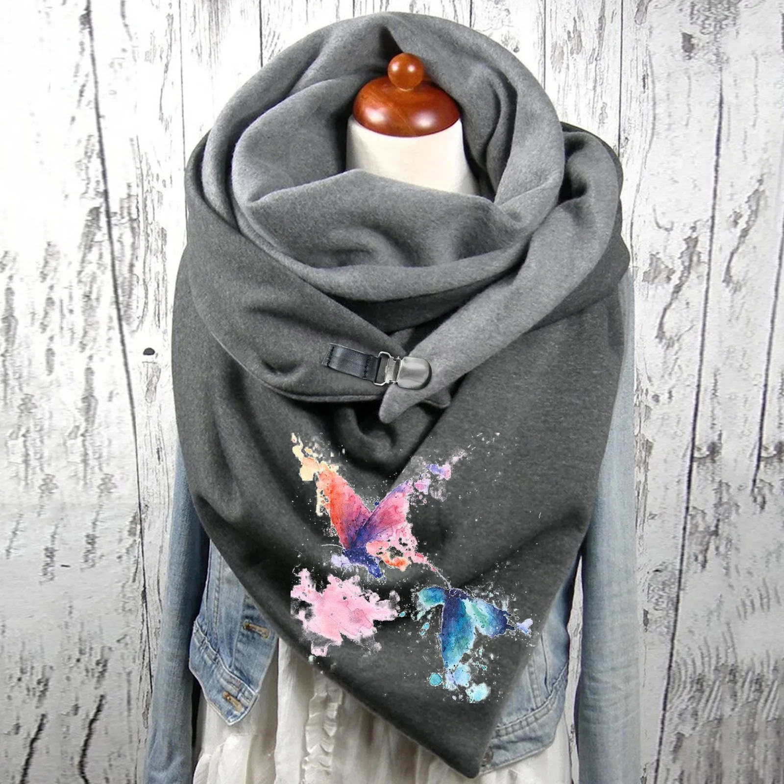 Women series Printing Scarf Fashion Multi-Purpose Shawl ScarfSatin Finish Shawl The Four Seasons Design Warm Fashion Print