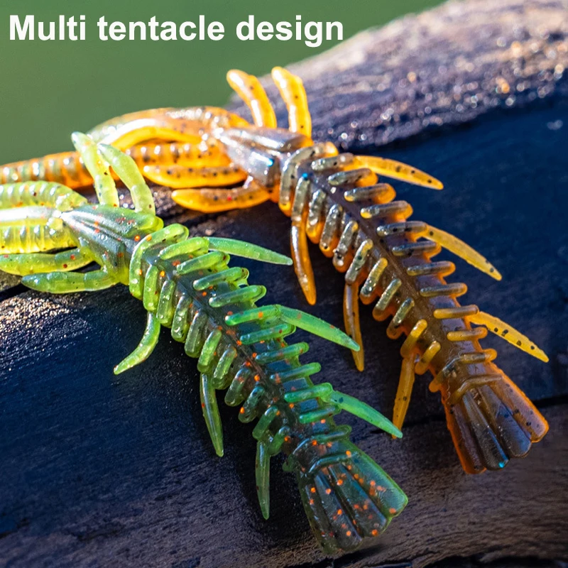 15-teiliges Set Schwimmende Garnelen-Softköder für Drop-Shot-Angeln, Bass, Mandarin-Fisch, Angelwurm-Set, Süßwasser-Angelausrüstung, Sortiertes Set – Detail 9
