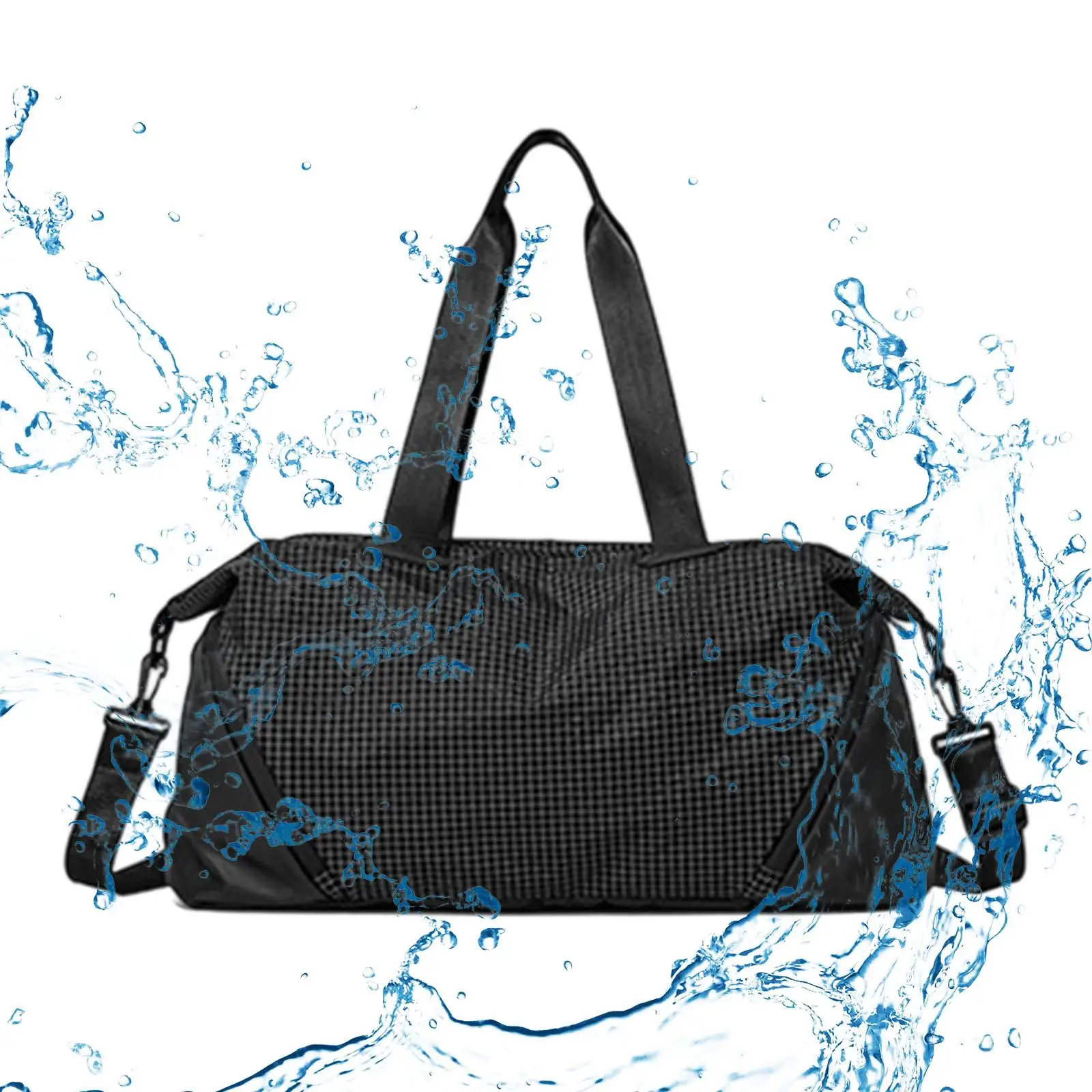 Women's Nylon Gym Bag Large Travel Duffel Adjustable Strap Luggage Shoulder Tote for Fitness Yoga