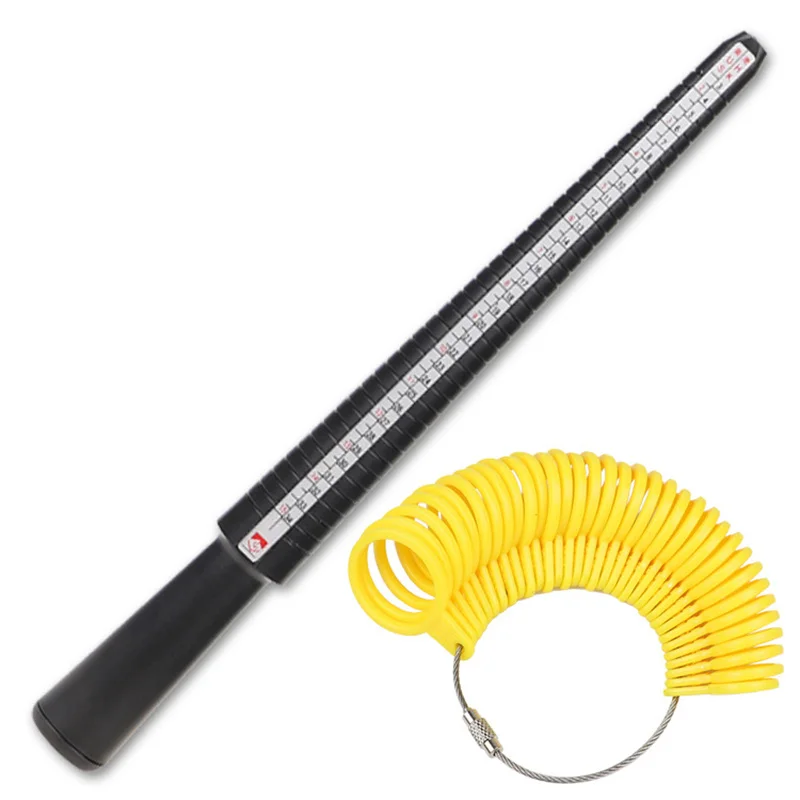 مجموعة أدوات قياس حجم الحلقة البلاستيكية، مقاس المجوهرات، عصا مغزل الإصبع لقياس دقيق #2