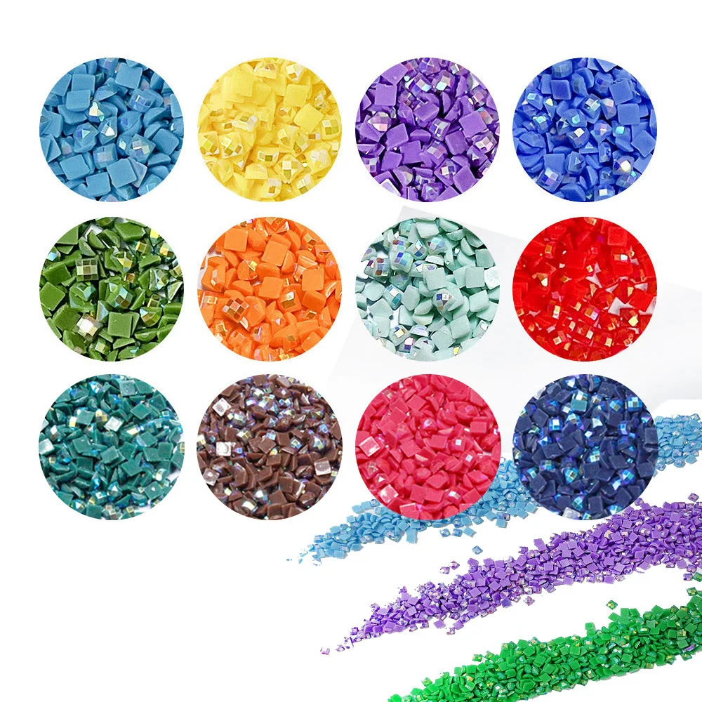 Single Color AB Square Diamond Beads for 5D Diamond Paintings Resin AB Diamond Painting Drills 2.5mm AB drills 1000/2000Pcs