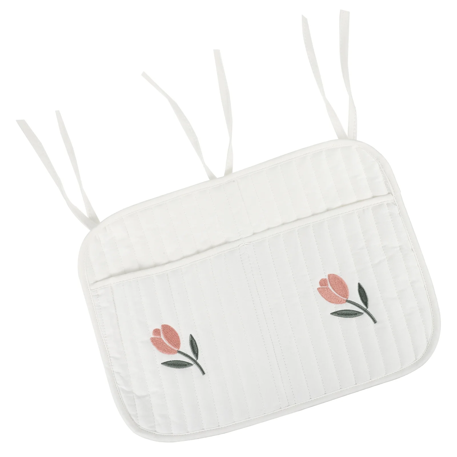 Crib Hanging Diaper Bag Premium Cotton Baby Nursery Organizer Compact Lightweight Hanging Storage Bag for Baby Bed Stroller