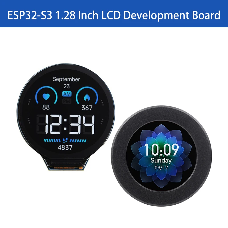 ESP32-S3 1.28 Polegada ips placa de desenvolvimento lcd redonda 240x240 pixel 32 bits lx7 processador dual-core para ESP32-S3
