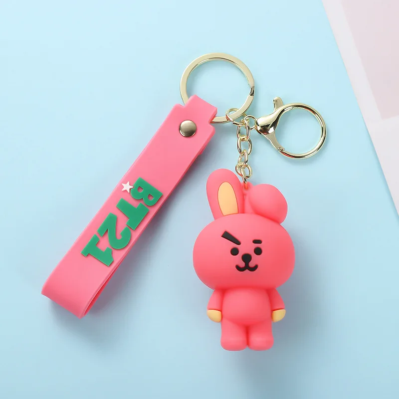 Soft Plastic Cartoon Cute Three-dimensional Pvc Soft Plastic Key Chain Key Ring Ring Bag Hanging Creative Gifts