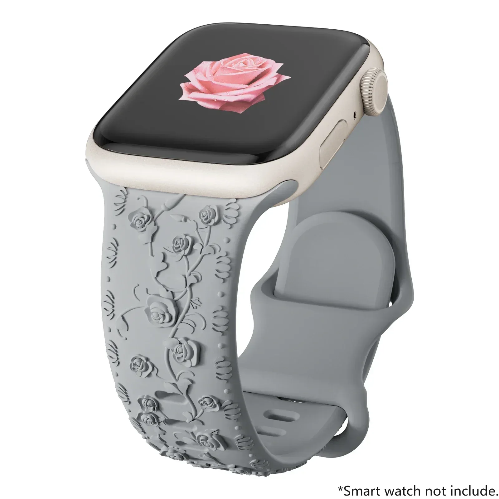 Voor Apple Watch Band 42mm 41 40 45mm 49mm 44mm Bloemengraveerde Armband Correa voor iWatch Series 12 11 10 9 7 SE 6 8 Ultra4 Band