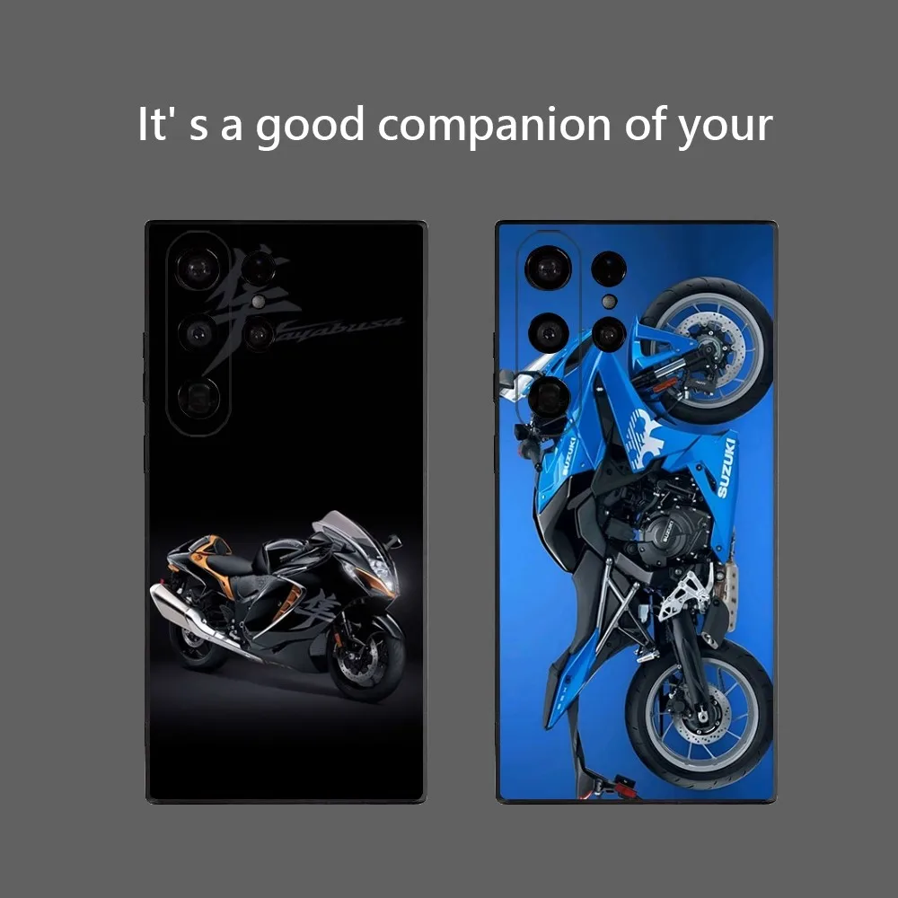 S-Suzuki Hayabusa GSX-R1000 Phone Case For Samsung Galaxy S25 Ultra S22 S23 S24 Ultra S21 S20 5G Protective Soft Silicone TPU Fu