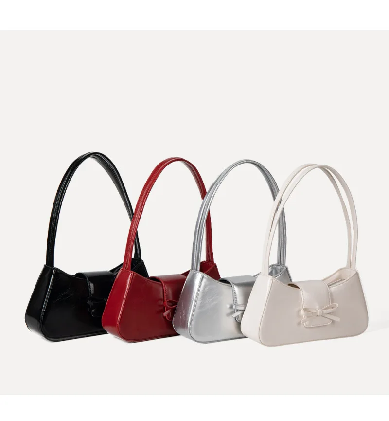 

2024 New Niche Design Single Shoulder Bag Women's High-End Texture And Fashion Handheld Underarm Baguette Bag