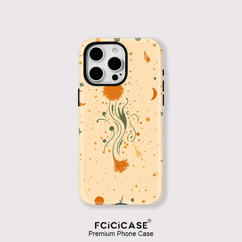 Магнитный чехол для телефона Fcicicase для iPhone 16, 15, Pro, 14 Plus, 13 11 Pro Max, чехол для беспроводной зарядки Magsafe Flower с круглыми точками