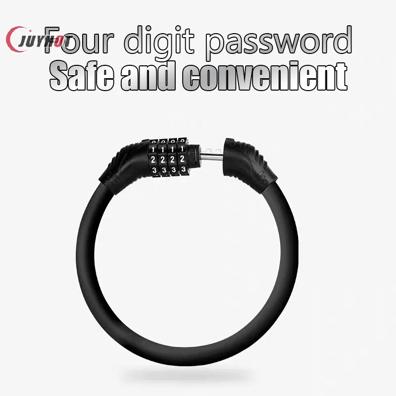 Bike Accessories Bicycle Bike Lock Anti-theft Password MTB Road Bike Security Cable Locker Portable Combination Code Padlock