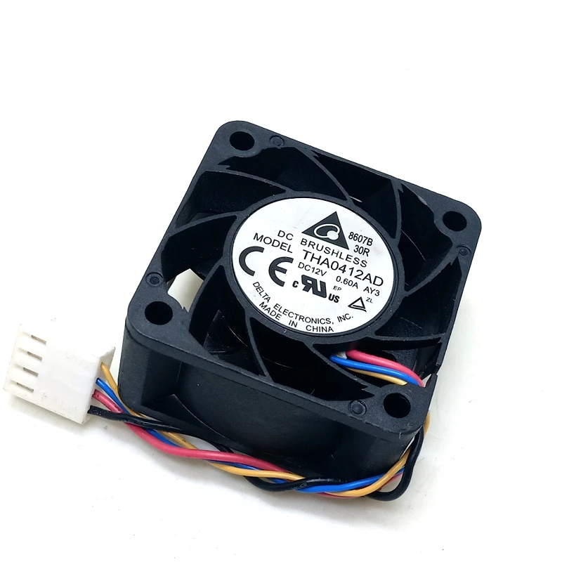 

For Delta THA0412AD 4cm 4020 DC 12v 0.60A fan dual ball bearing high air flow 40*40*20mm