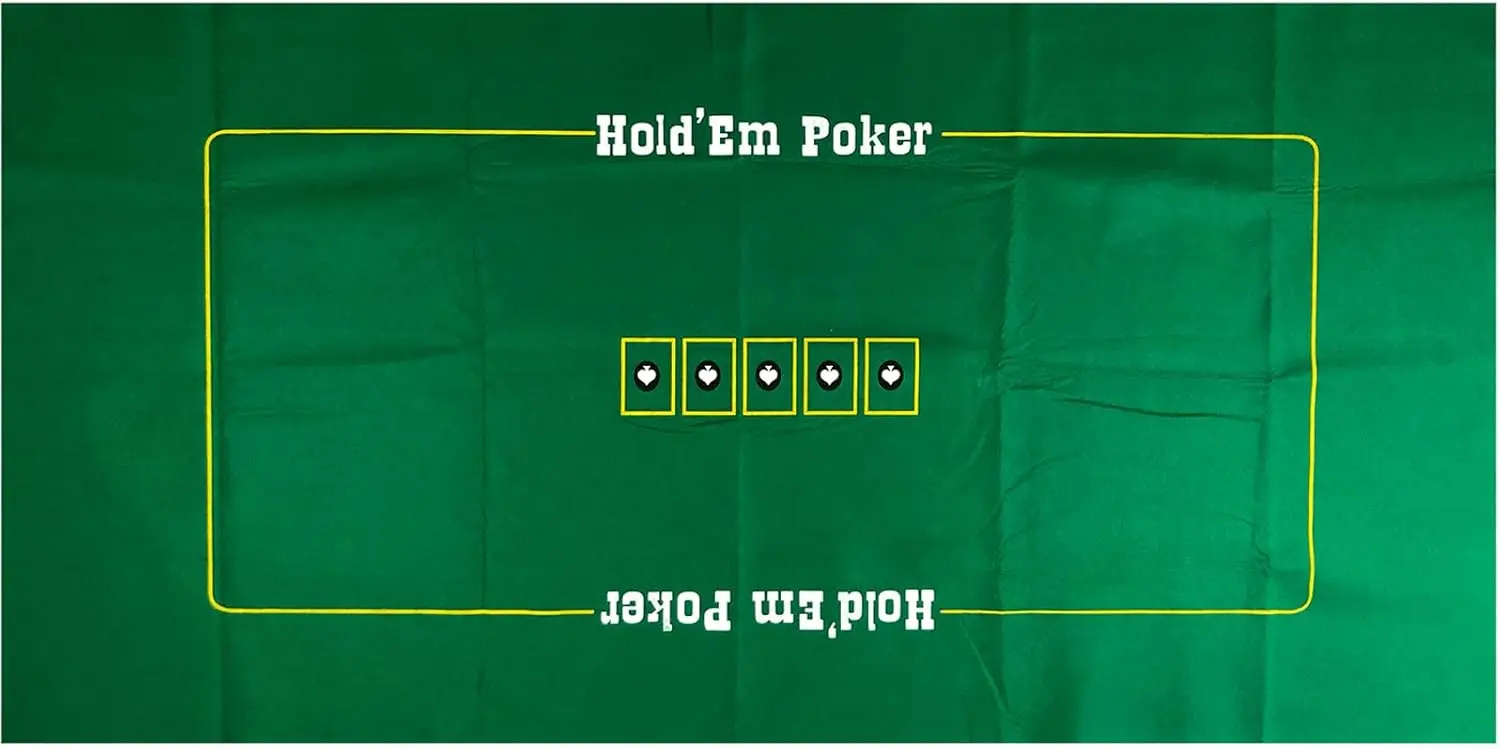 

36x72in Poker Table Mat - Green Casino Felt Cover for Game Night