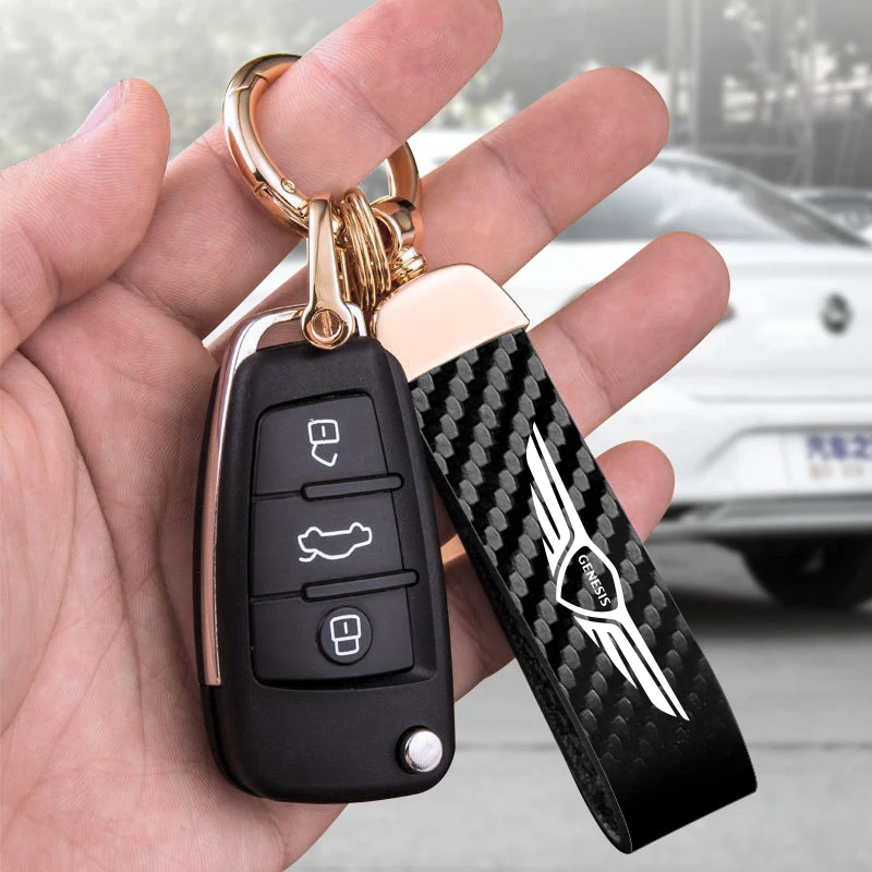 

For Genesis G80 GV70 GV80 GV60 G70 Essentia Neolun G90 GV90 X Accessories Custom LOGO Motorcycle Rope Keyring Metal keychain