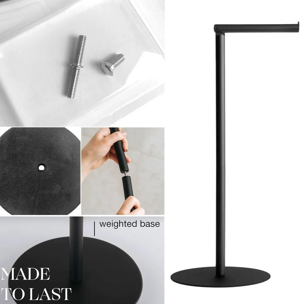 Stainless Steel Toilet Paper Holder Stand Free Standing Rust - proof Bathroom Tissue Rack Single Pole Anti - corrosion