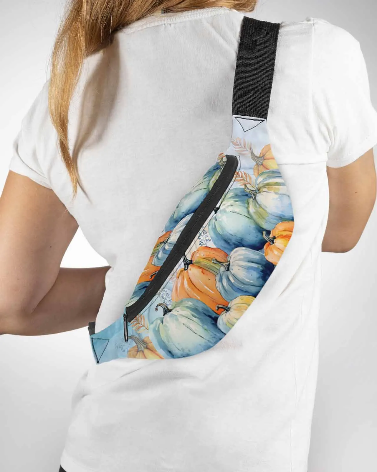 

Autumn Thanksgiving Plant Leaves Pumpkin Men Women Waist Bag Fanny Pack Belt Bag Wallet Pouch Waterproof Banana Hip Bags