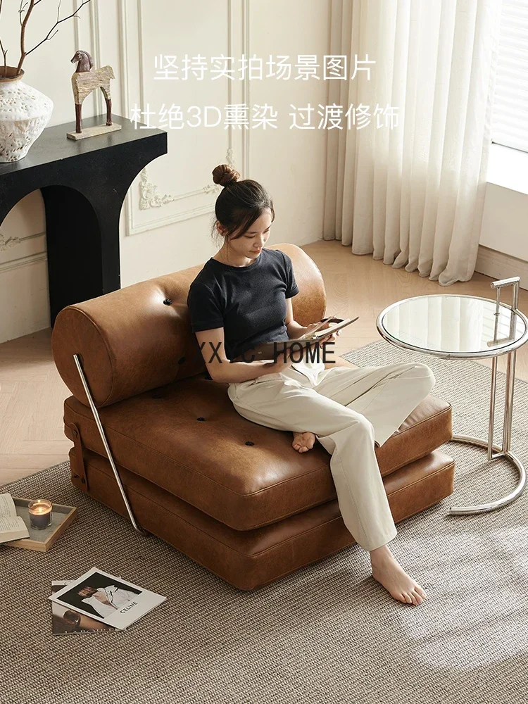 Foldable Dual-Purpose Lazy Silent Wind Oil Wax Cat Scratch Leather Fried Glutinous Rice Cake Stuffed with Bean Paste Sofa