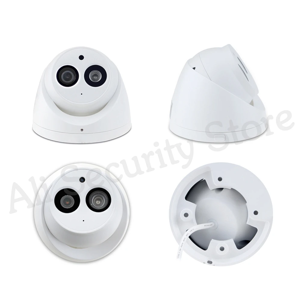 Top 6MP HD POE Network Mini Dome IP Camera Metal Case Built-in MIC CCTV 30M IR Update from IPC-HDW4433C-A