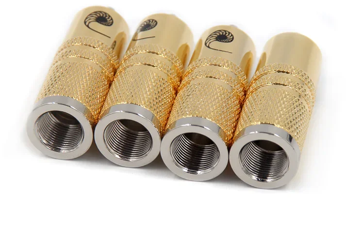 4pcs SRCA Signature Series Silver plate 8mm Male RCA connector rca plugs Audio Phono Copper Connector HiFi