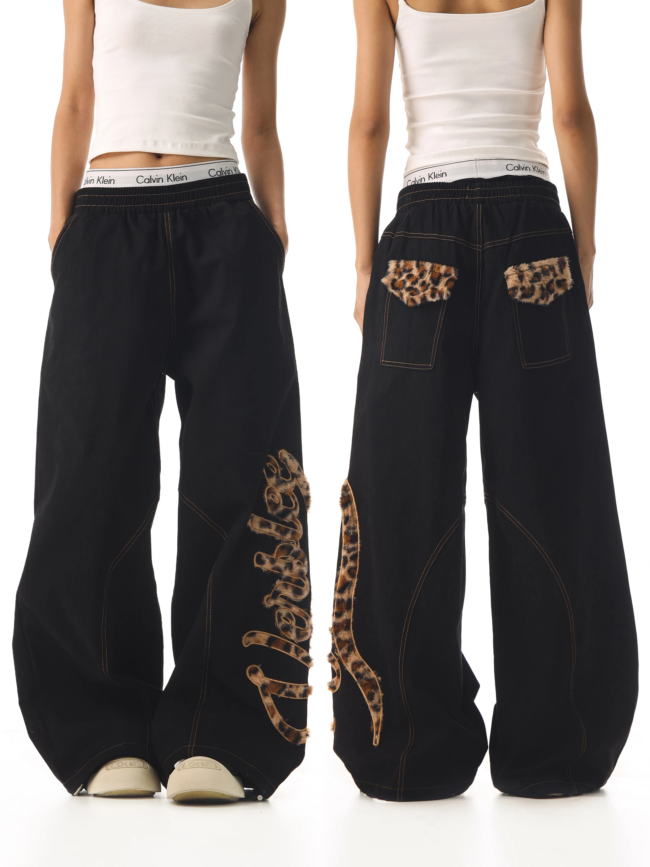 

Джинсы с вышивкой в стиле ретро C, пивной капитан, женские свободные широкие брюки, осень-зима, повседневные удобные дышащие джинсы