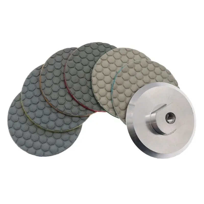 

6 PCS Super 3Inchs Dry Polishing Pad Sharp Flexible 80mm Diamond Grinding Wheel For Granite Marble Stone Sanding Disc