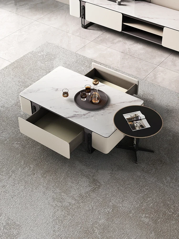 

Practical Coffee table, TV cabinet, combination of light luxury, small apartment, rectangular minimalist living room furniture
