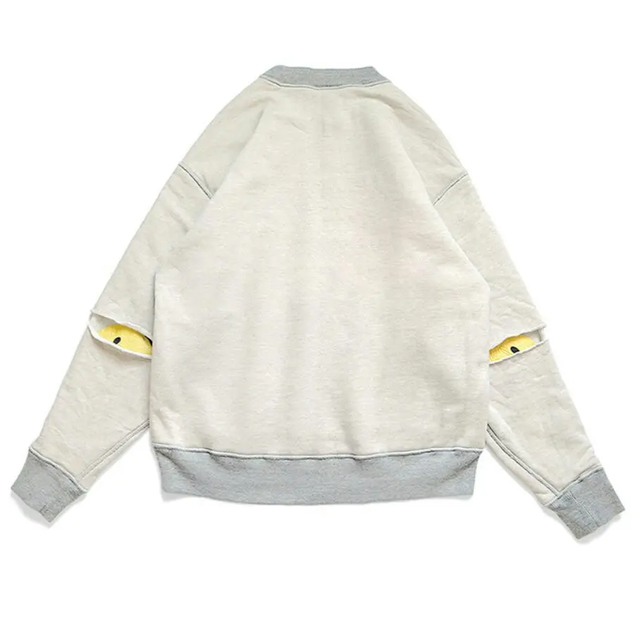 Limited Edition Japanese-style Loose-Fitting Crewneck Double-Sided Pullover Sweater