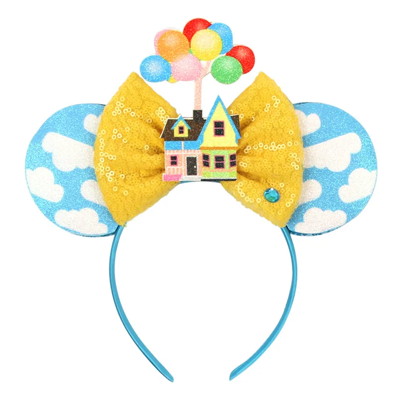 Mickey Mouse Ears Headbands Women Headwear Child Party Hair Accessories Up Disney Pixar Headband for Girls Kids Bow Hairbands