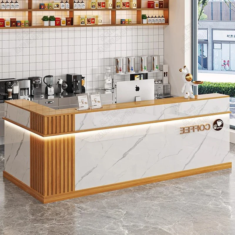 عرض أوروبي مكتب الاستقبال مكافحة فندق الجمال الحديثة فريدة من نوعها مكاتب الاستقبال واضحة صالون Escritorio أثاث موفر للمساحة #4