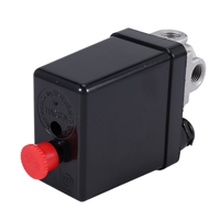 GET! Heavy Duty Air Compressor Pressure Switch Control Valve 90 PSI -120 PSI Black