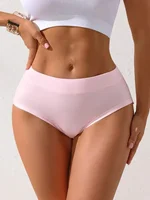 Womens Comfortable Solid Color Minimalist Bikini Briefs - Image 5