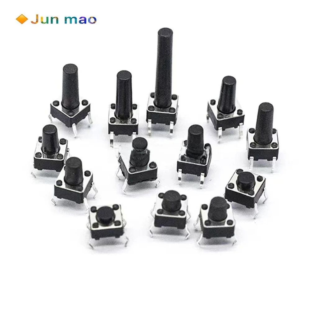 20/50PCS Micro switch button switch Touch switch button Induction cooker 4-pin vertical 6 * 6 * 5/6/7/8/9/10/22