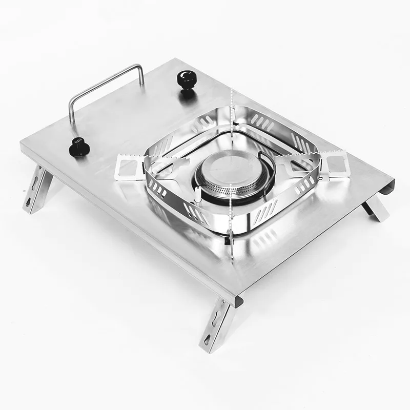 

Portable Outdoor Camping Table Top Gas Stove Collapsible and Windproof Picnic/Barbecue Accessory