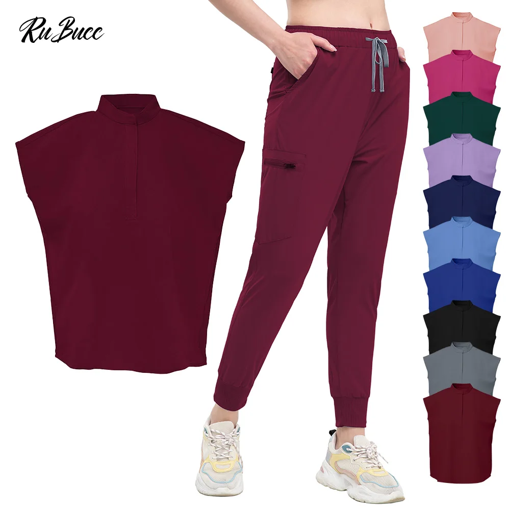 Wholesale Surgery Doctor Uniform Nurse Workwear Women Hot Sales Surgical Gowns Healthcare Nursing Uniforms Quick-dry Scrubs Sets