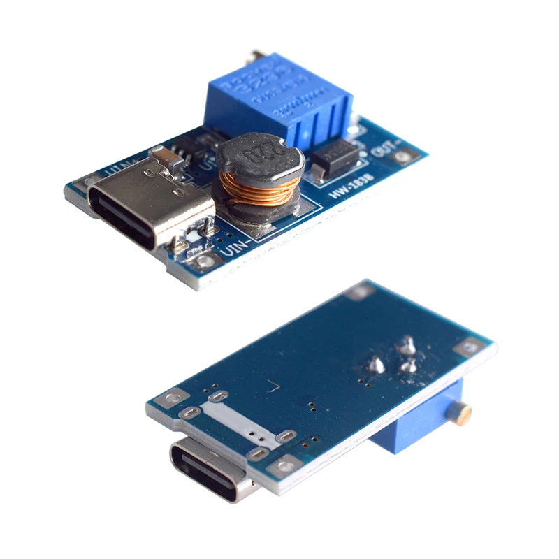 10pcs MT3608 Adjustable Step Up Module Voltage Regulator Micro USB Type-c Plug 2V-24V to 5V-28V 2A Step-Up DC-DC Boost Converter