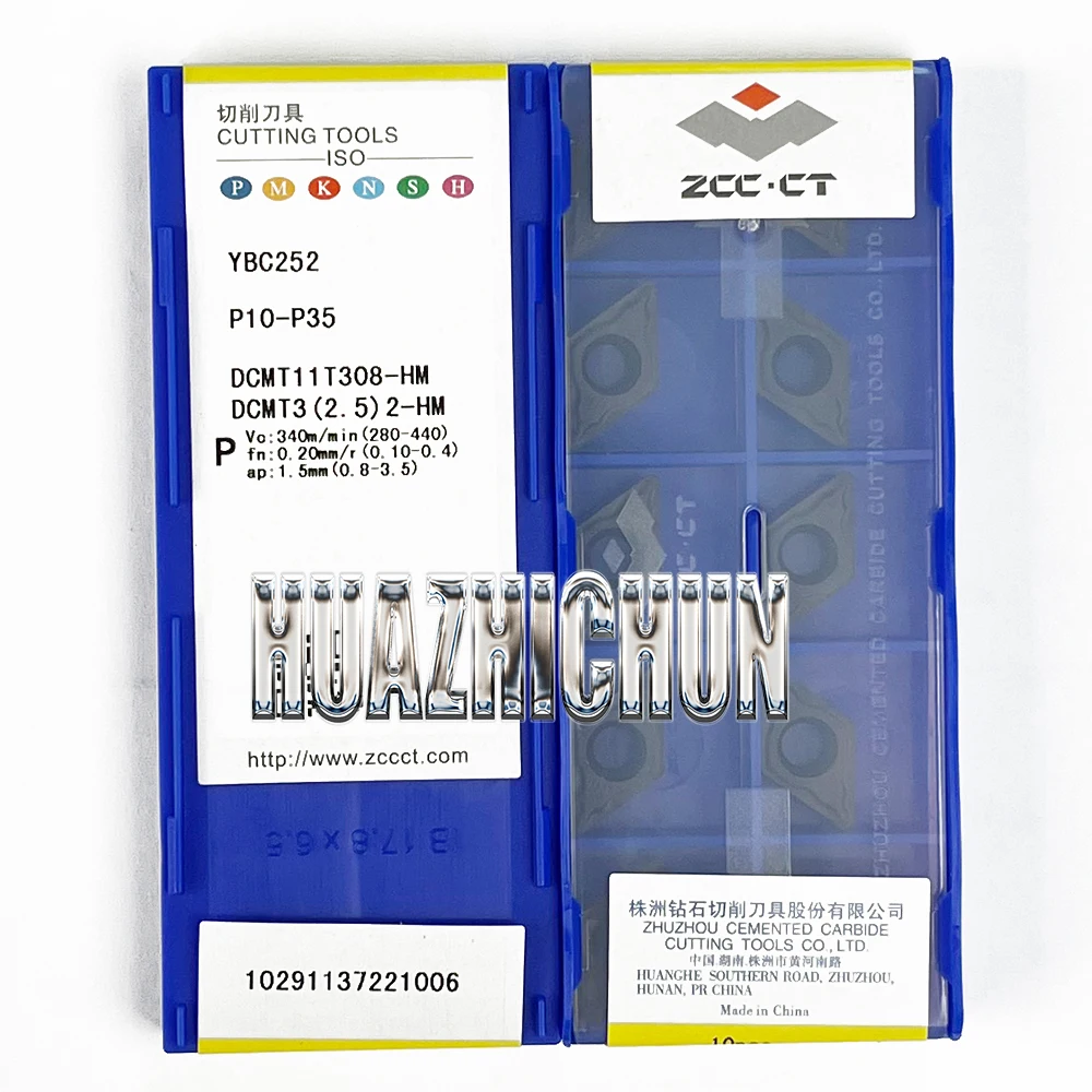 HUAZHICHUN DCMT11T308-HM YBC252 Carbide insert Processing