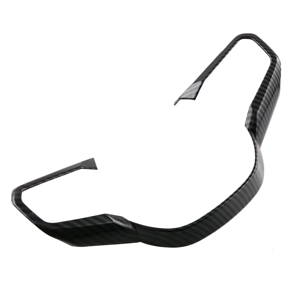 

Углеродное волокно, декоративная рамка на руль автомобиля, накладка для Dodge Ram 1500 2018 2019 2020 2021 2022 2023, левый руль