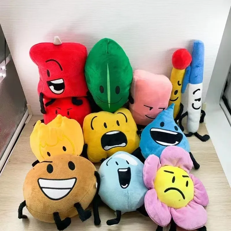 Recién llegado, batalla BFDI para Dream Island, juguete de peluche 70, muñeco de peluche, Animal suave, número X, bloque Blmayan, marcador, grapadora, patatas fritas