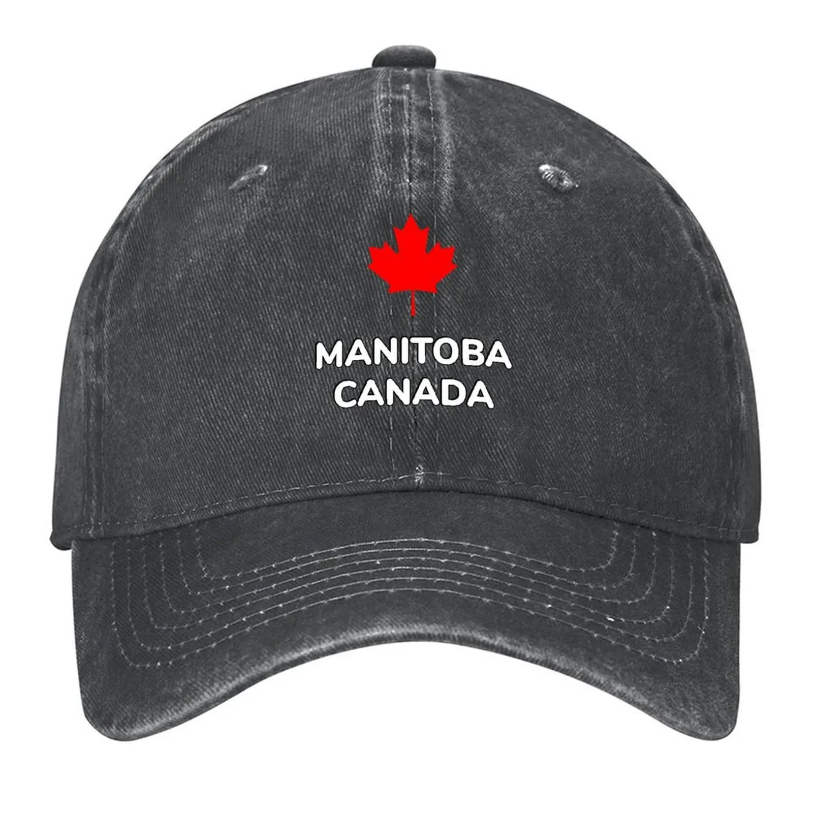 

Manitoba CANADA maple leaf Baseball Cap Vintage fashionable Streetwear tactical cap Boy Women's