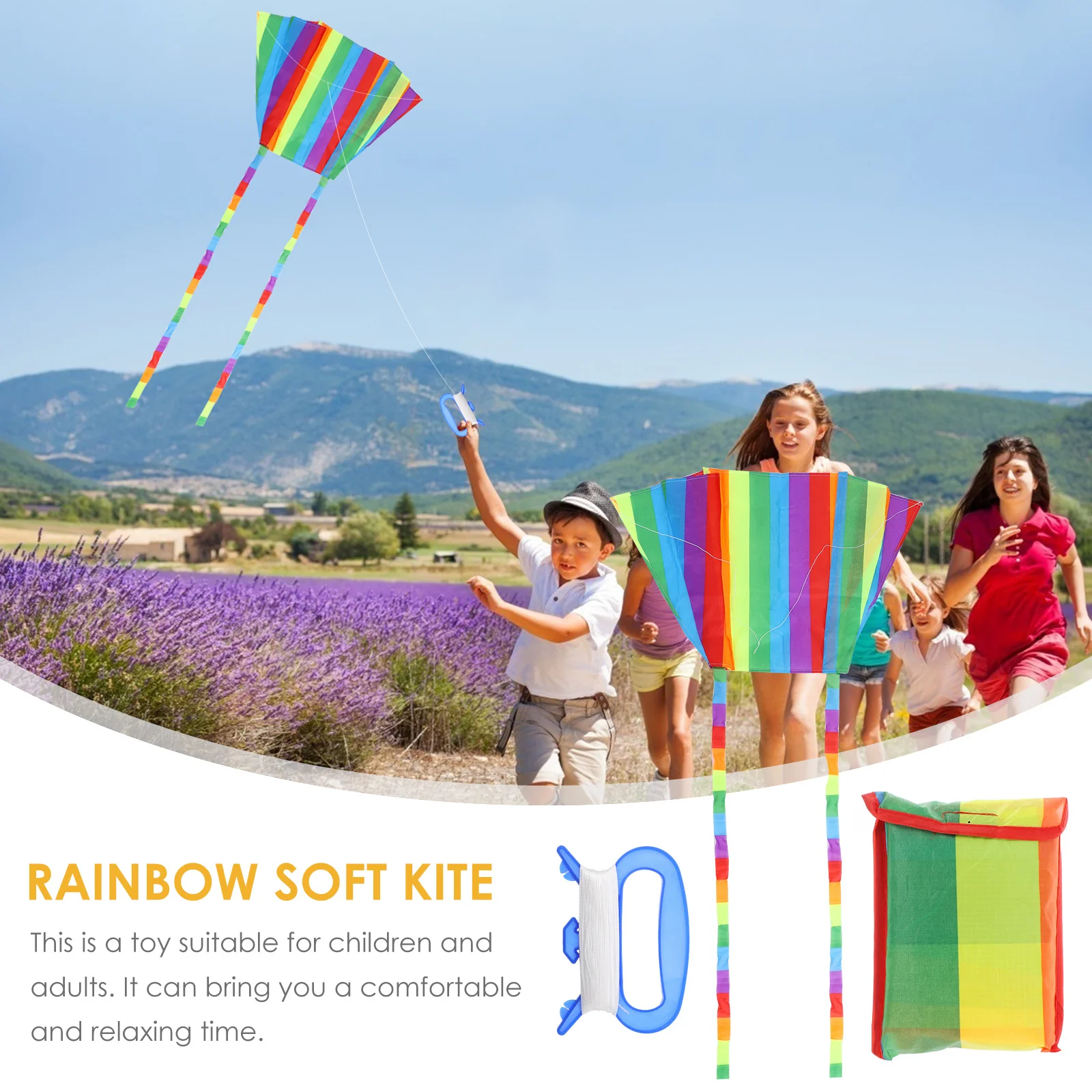 1 Satz 1 Satz weich für Kinder Cartoon fliegend leicht langlebig Outdoor-Spaß Kinder Erwachsene Drachen Kind Outdoor-Drachen