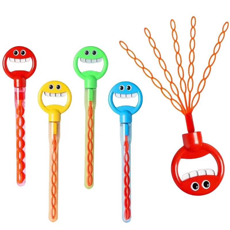 Bubble Blowing Wand Toys para crianças, fofo, 32 buracos, ao ar livre, interação pai-filho, novo